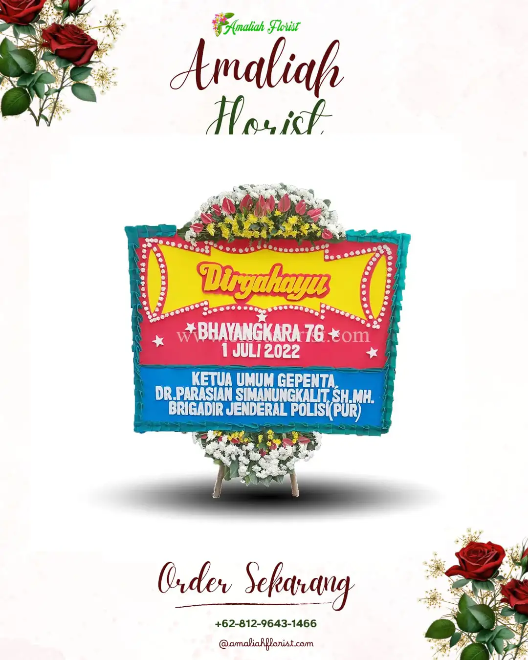 Papan Bunga HUT Ulang Tahun Wonoasih